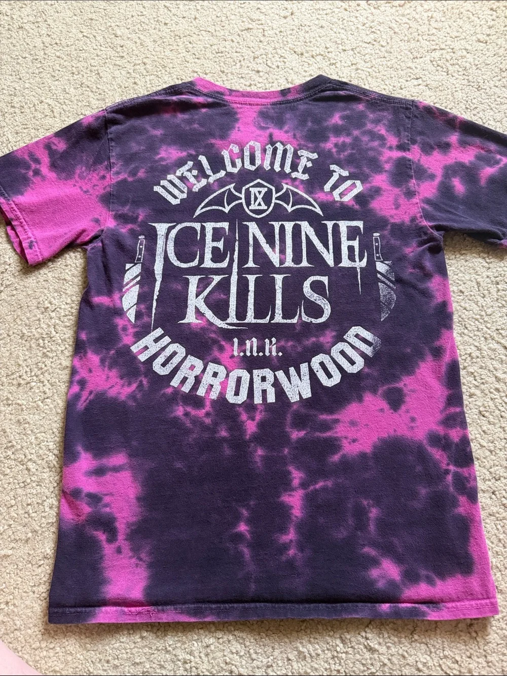 Ice Nine Kills Horrorwood Tie-Dye Purple & Pink Graphic Tee